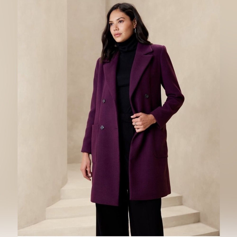 Banana Republic Pinot Noir Double-Breasted Coat